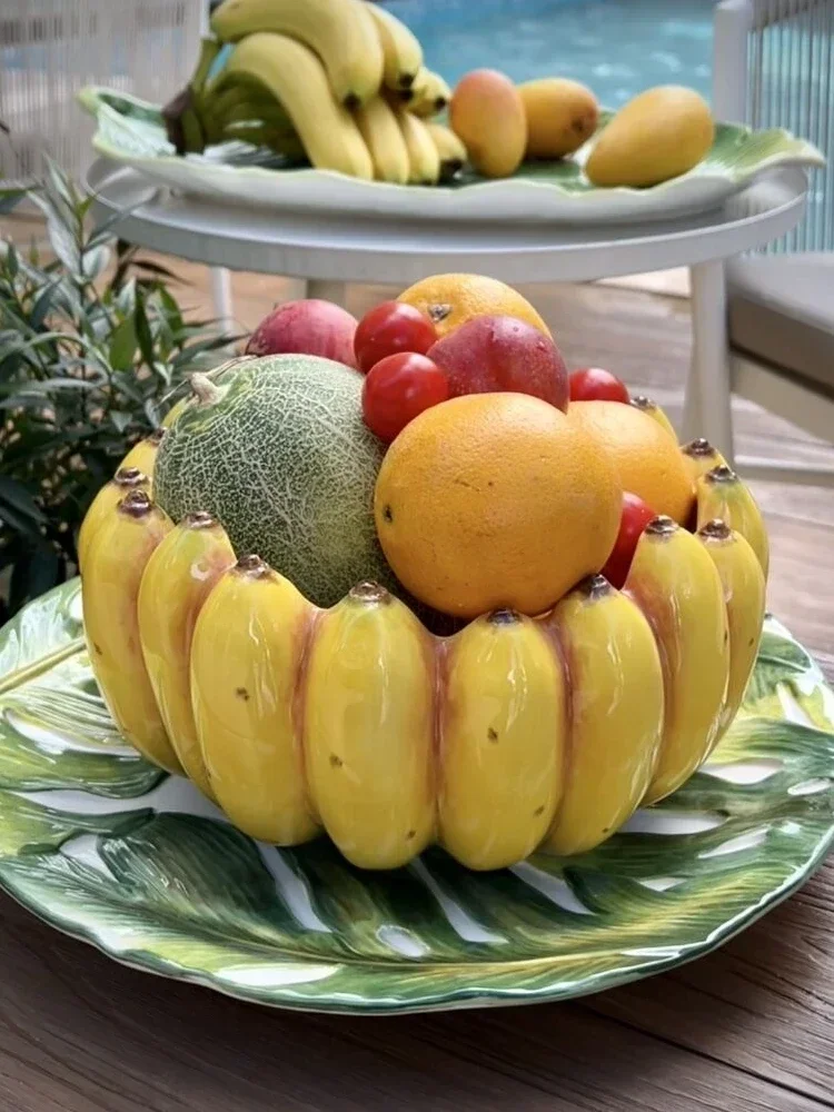 For Banana Ceramic Fruit  Salad Bowl Zero  Dried Fruit  Fruit Pot Household Daily Use