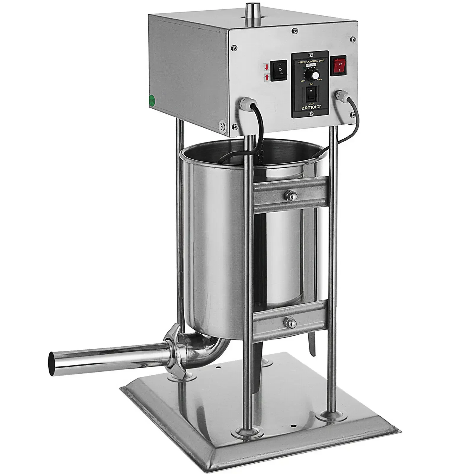 Vevor 10L/12L/15L Elektrische Worst Stuffer Filler Maker Commerciële Roestvrij Staal Worst Stuffer Met 5 Nozzles