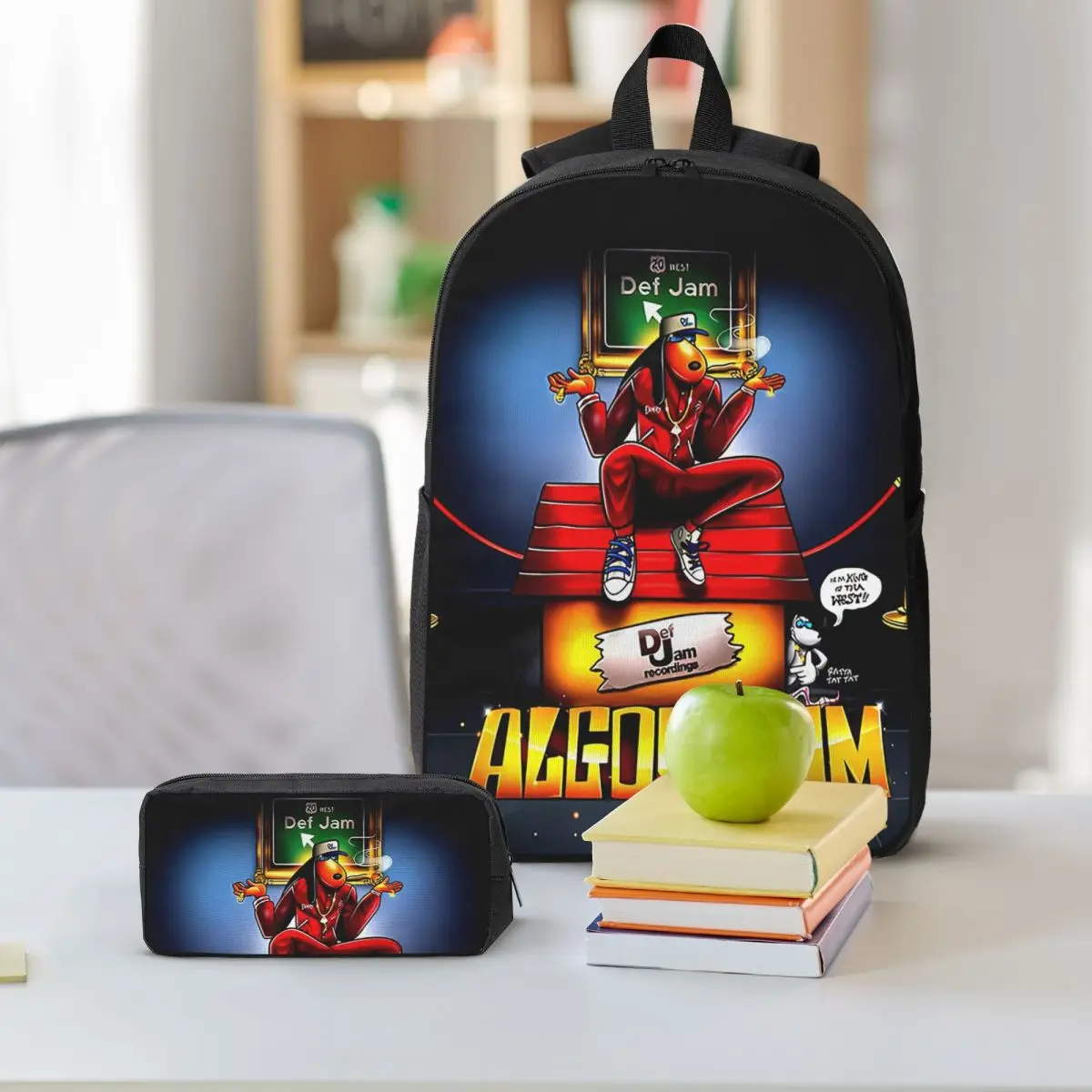Snoop Dogg Doggystyle Music Rapper Backpack Boys Girls BookBag School Bag Shoulder Bags 3ps Insulated Lunch Bag Pencil Case