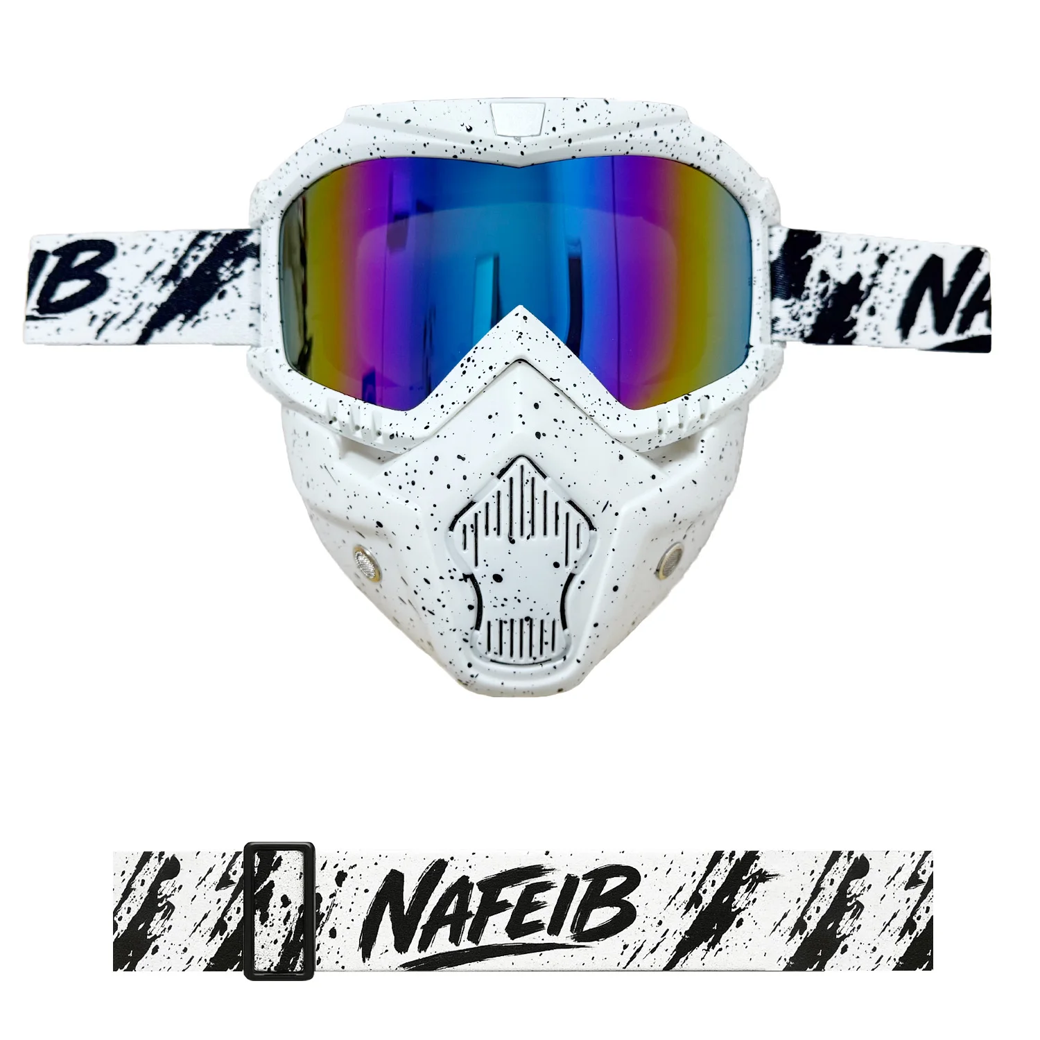 

1 шт. многоцветная маска для верховой езды с защитой носа — ветрозащитная UV400, снаряжение для мотоцикла/квадроцикла для евро-американских гонщиков