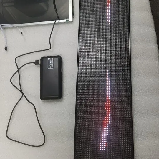 Car Sticker Glass Screen Window Screen LED Car Wall Hanging Car Glass Sticker Repeatedly Pasted 56X15 Cm