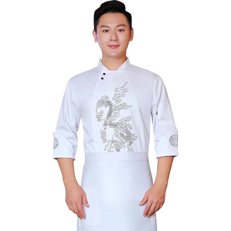 C161 vêtements de travail de Chef cuisine Restaurant cuisinier vêtements de travail uniforme de Chef chemise respirant veste de Chef vêtements de travail de barbier