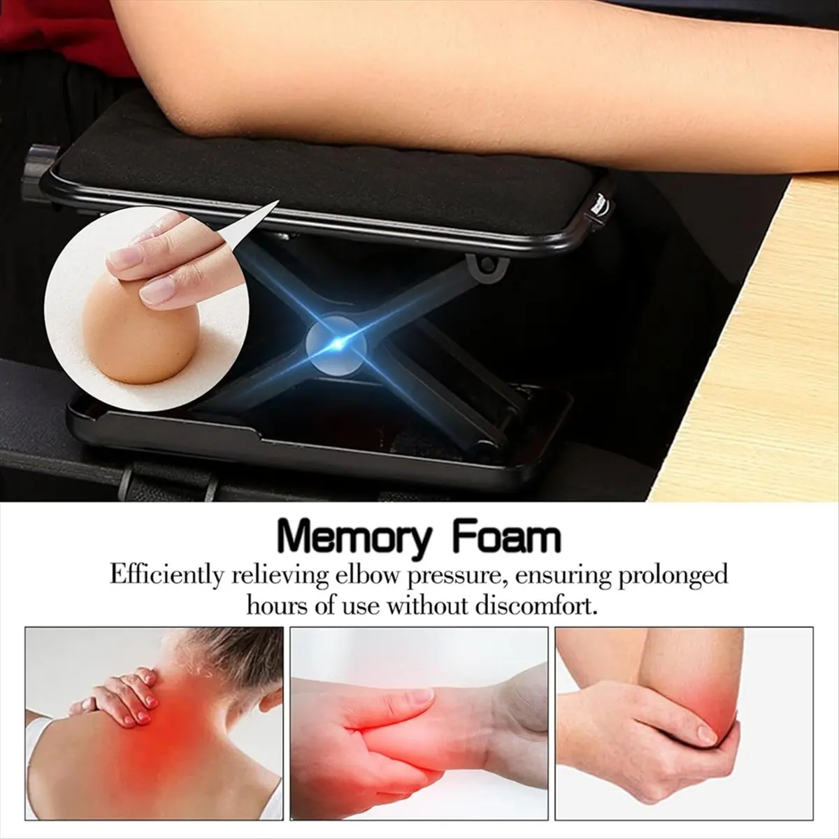 * Almofadas ajustáveis do apoio de braço da cadeira de escritório de SPOR, capas de braço da cadeira de espuma de memória, almofada ergonômica do apoi