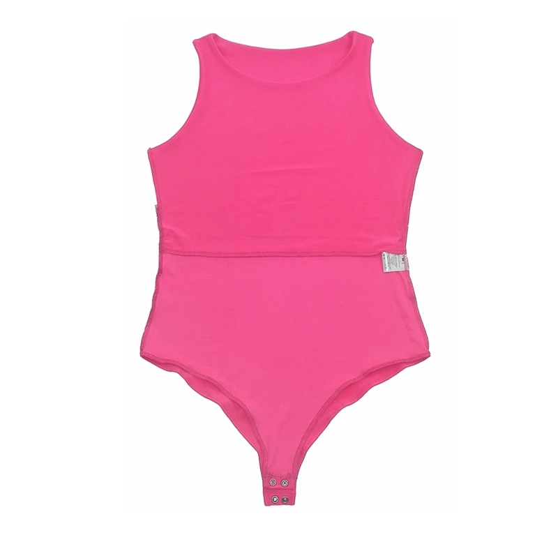 ملابس نسائية ملابس داخلية بدون أكمام نحيفة للياقة البدنية بطبقة مزدوجة من القماش المحبوك بدلة ضيقة للجنس بدلة لعب 2024 Y2K Qtraf2407