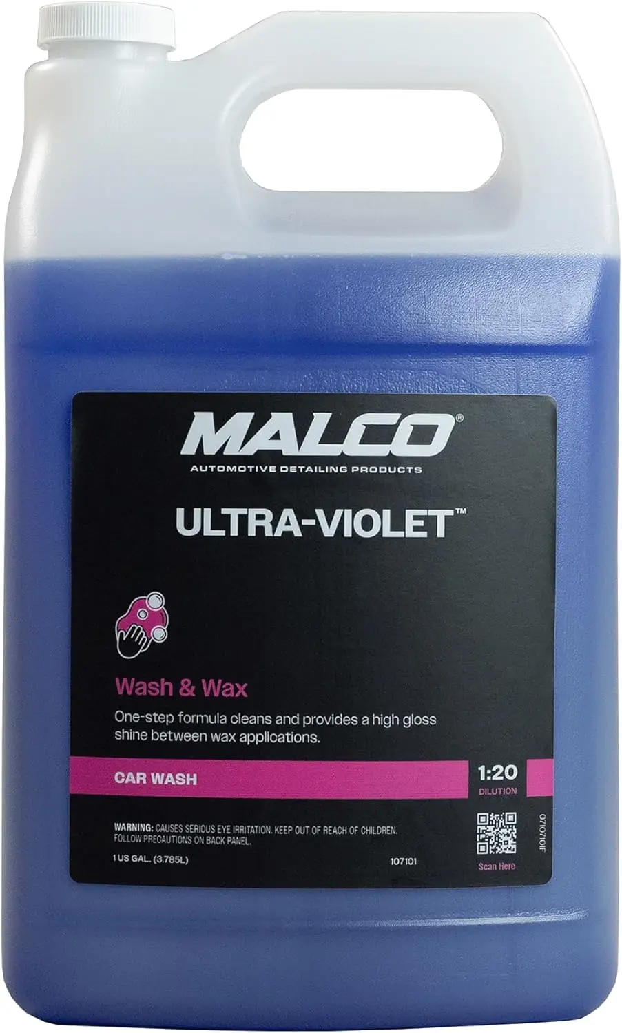 

Ultra Violet Premium Wash'n Wax – 2-in-1 Car Cleaner and Wax, Cleans with Durable High-Gloss Shine in One Easy Step, 1 Gallon