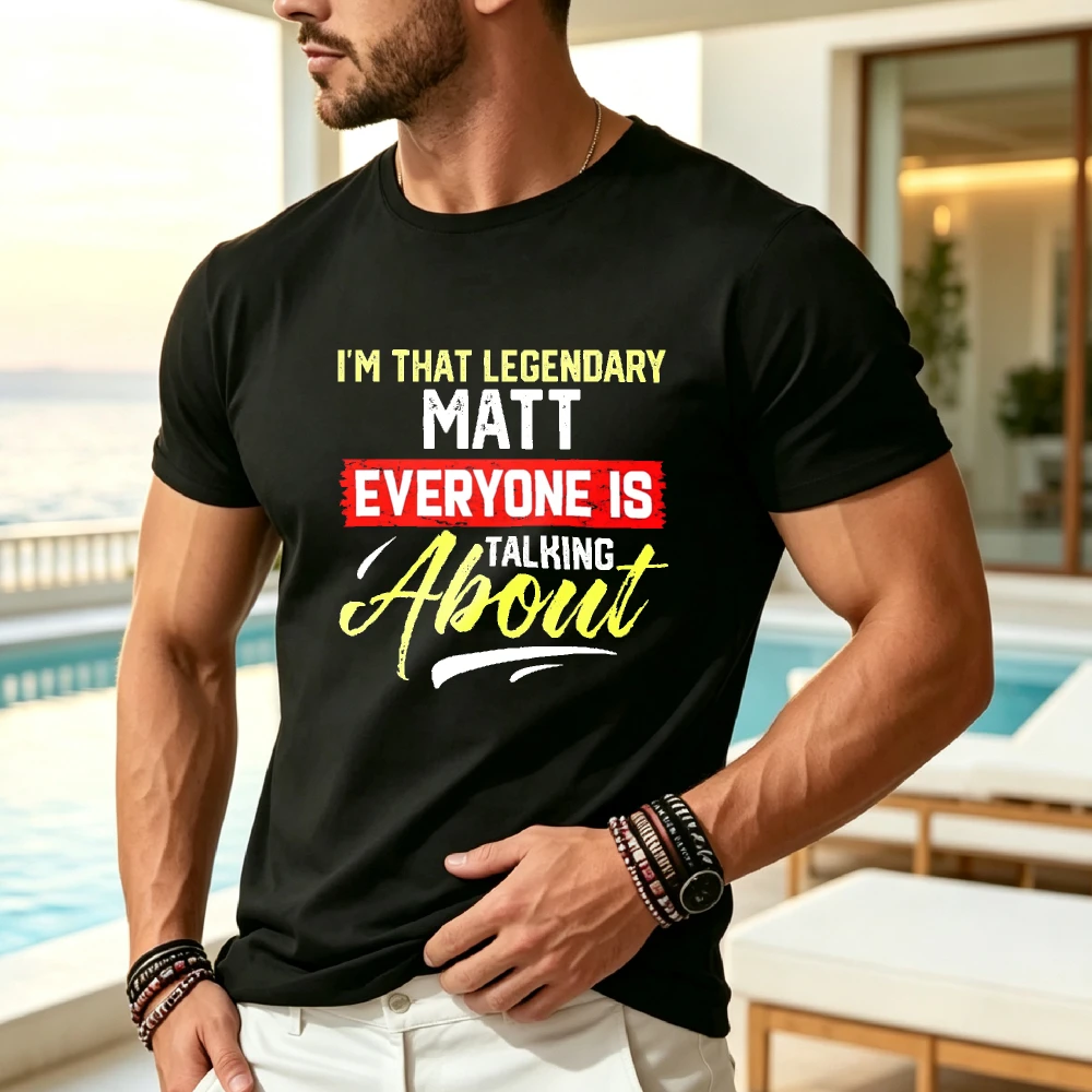 I'M The Iconic MATT That Everyone Is Raving about - a Striking Graphic Tee, Slim Fit Crew Neck Shirt Suitable for Both Men And Women, Perfect for Casual Everyday Wear - an Ideal Birthday Or Anniversary Present for Parents. This Summer 2025
