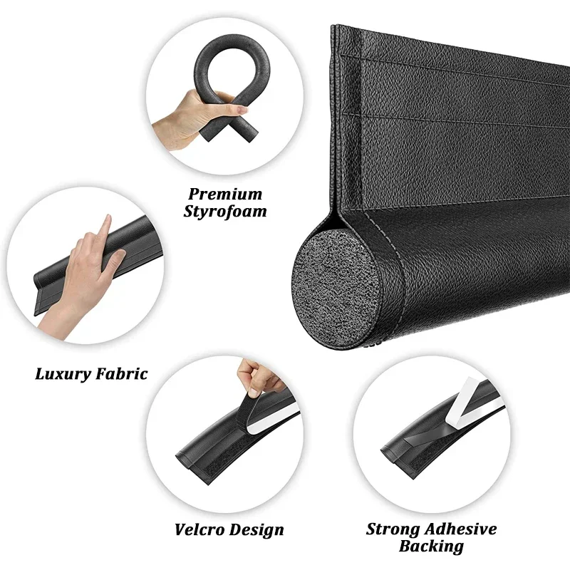 Self-adhesive Weatherstripping Soundproofing Door Bottom Seal Door Windshield Dust and Wind Resistant Foam Gap Seal