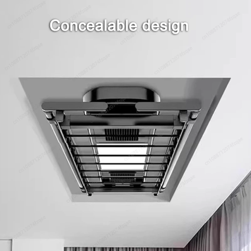 Automatic Lifting Foldable Retractable Balcony Clothes Drying Rack DC Motor LED Lighting Drying Electric Clothes Drying Rack