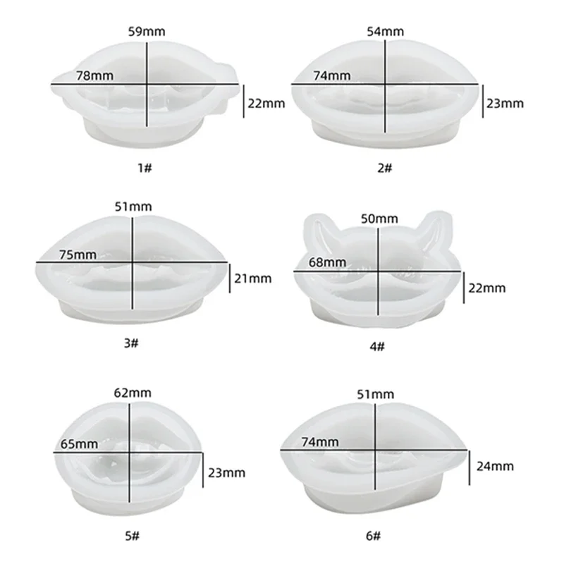 3D Sexy Lip Mirror Silicone Mold Epoxy Resin Multiple Stereoscopic Lip Mould DIY Party Wedding Decor Room Tools Crafts Making