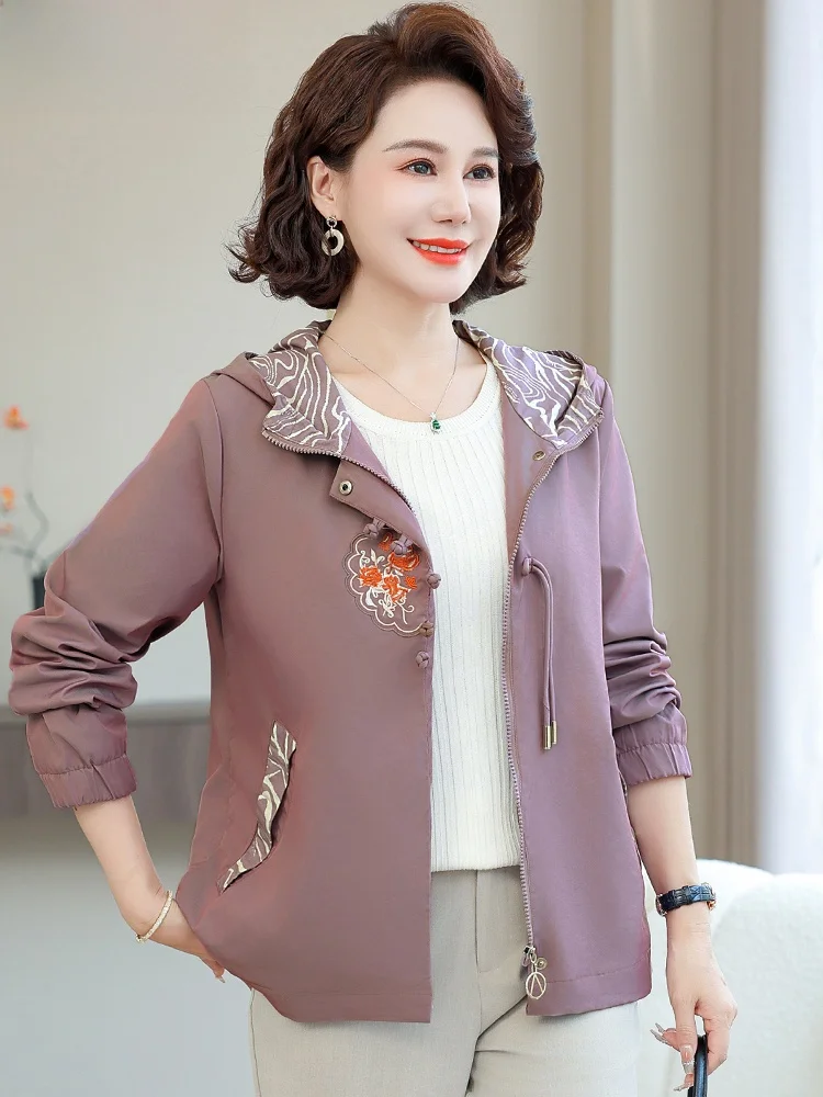 

Новая модная женская куртка-пальто 2024 года для женщин среднего и старшего возраста в национальном и новом китайском стиле, верхняя одежда на весну-осень