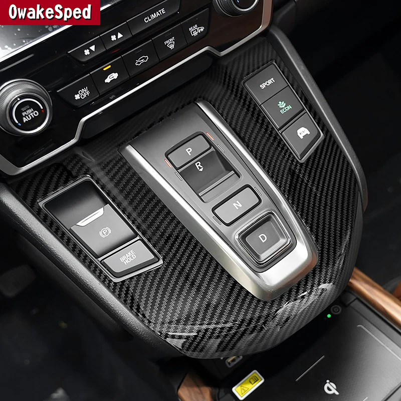 

Car Styling Center Console Gear Shift Frame Decoration Cover Trim For Honda CRV 2017-2021 Carbon Fiber Color Interior Accessorie