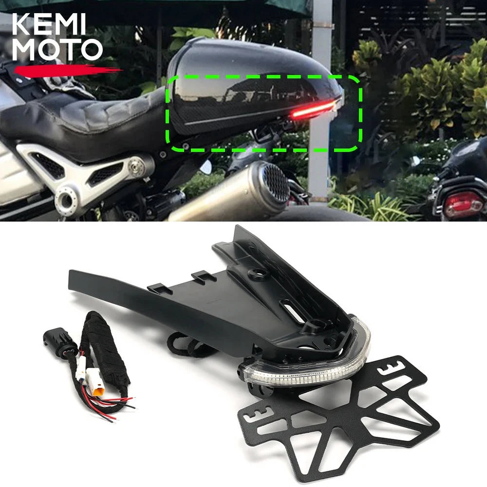 

Motorcycle For BMW R NINE T NINET RNINET R9T New R nine T nineT License Plate Holder Tail Mount with LED Turn Signal Light