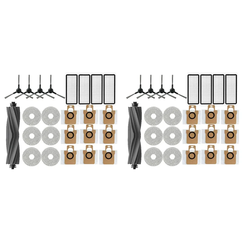 

【Home-Accessories】48Pcs Replacement Spare Parts For Dreame Bot L30 Ultra Robot Vacuum Cleaner Main Side Brush, Filter, Mop Rag,