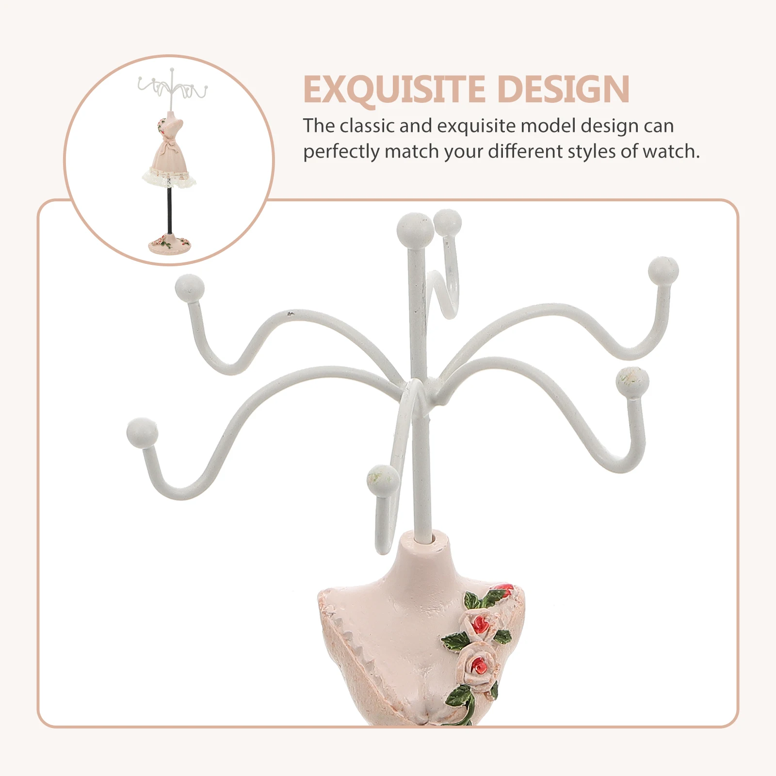 

Delicate Jewelry Rack Necklace Stand Household Display Organizer Desktop Bedside Living Room Spotlight Window Use Elegant