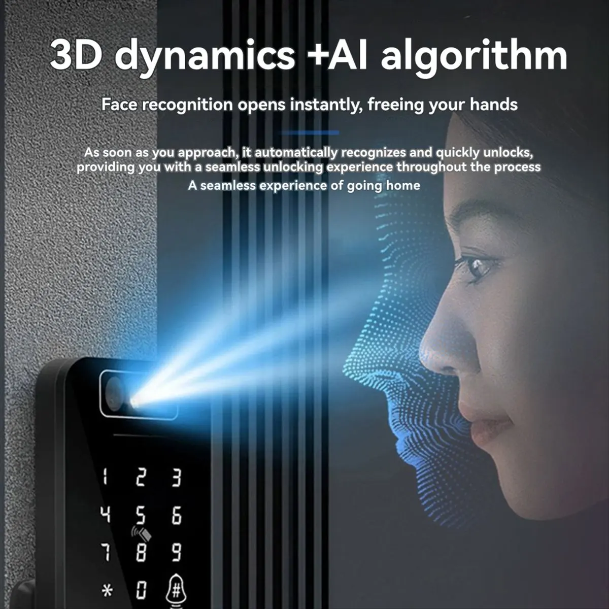 A89X Tuya Smart WiFi Door Lock Waterproof Tuya Face Recognition Fingerprint RFID Card Password APP Control