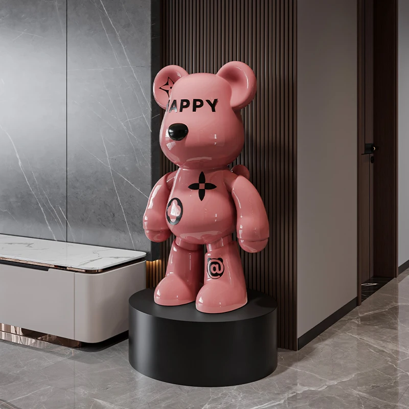 Bear ornament living room floor-to-ceiling violent bear doll piggy bank TV cabinet decoration high-end artwork