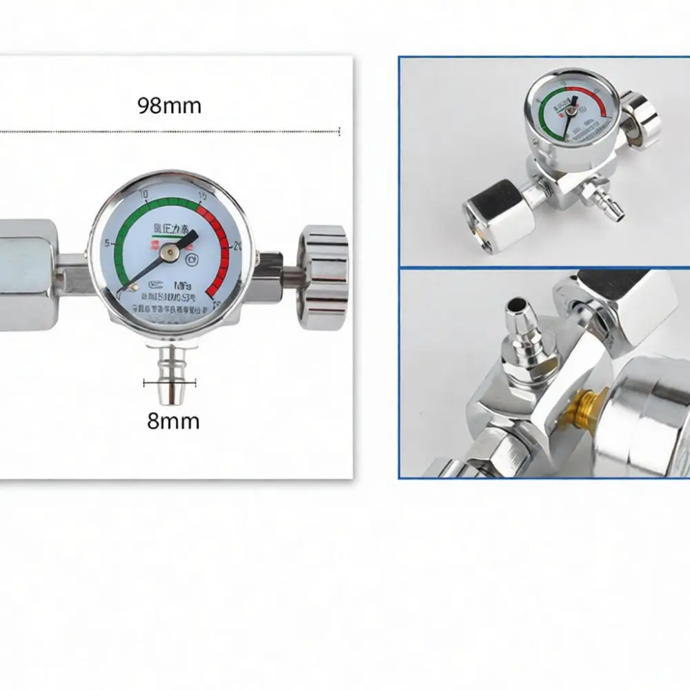 High Precision Oxygen Pressure Regulator Valve Aluminum Alloy Connector For Ambulance Ventilator Portable Medical Emergency Gear