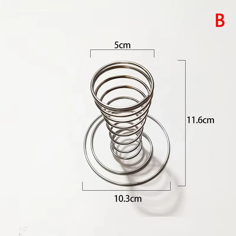 10PCS Ice Cream Cone  Holder  Pizza Cone Holder   Stand 304 Stainless Steel Conical Spring