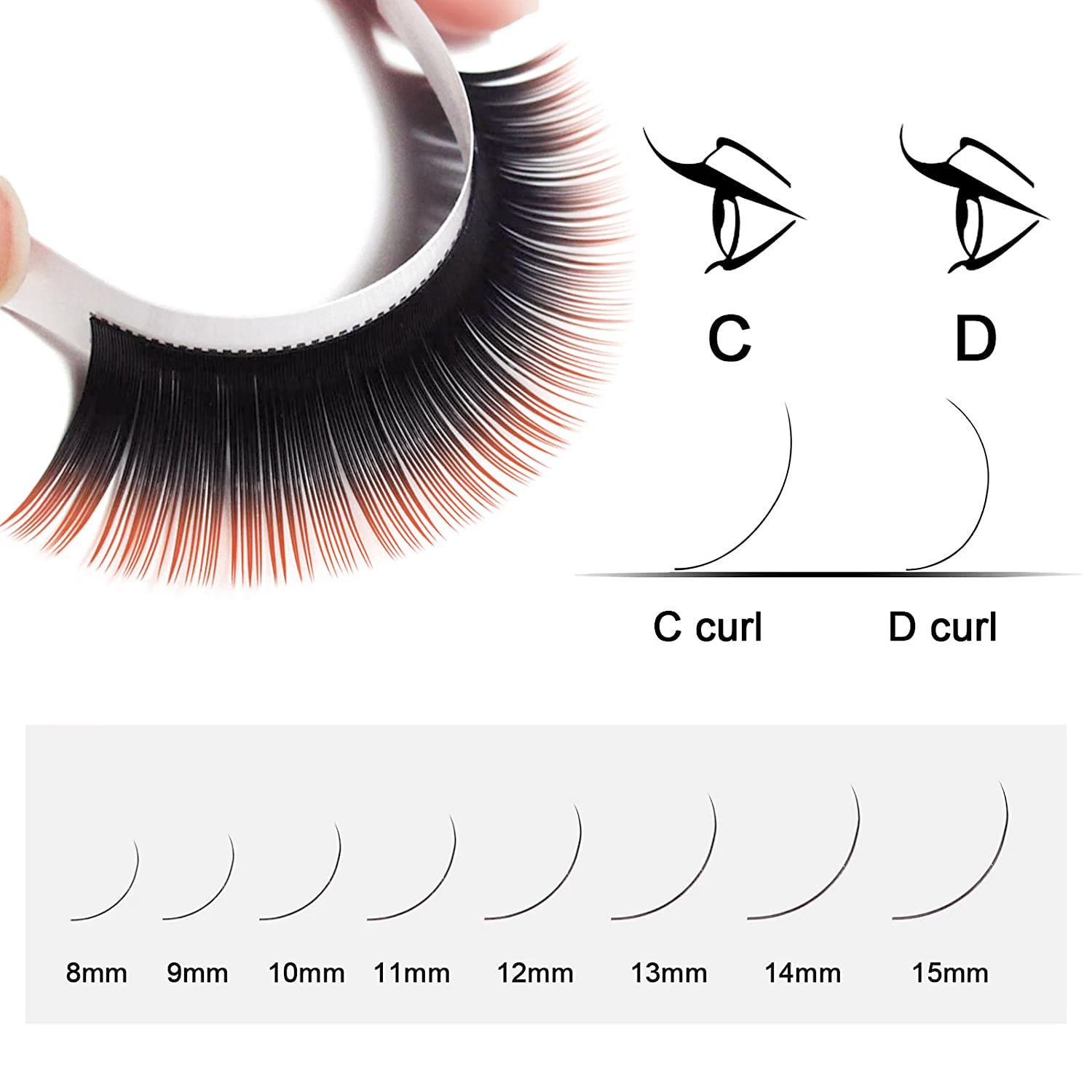 Colored Lash Extensions C D Curl Pink Individual Volume Lashes Extensions 8-15Mix Length Color Eyelash Extensions for Salon