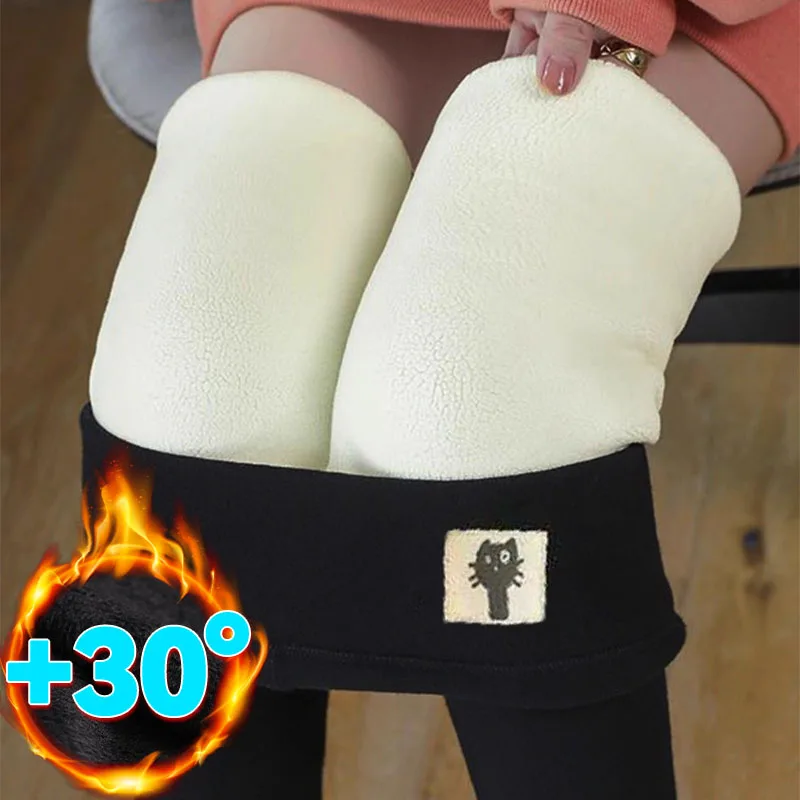 

Женские зимние теплые леггинсы, колготки из кашемира ягненка, эластичные флисовые колготки с высокой талией, брюки, тонкие бархатные леггинсы, чулочно-носочные изделия