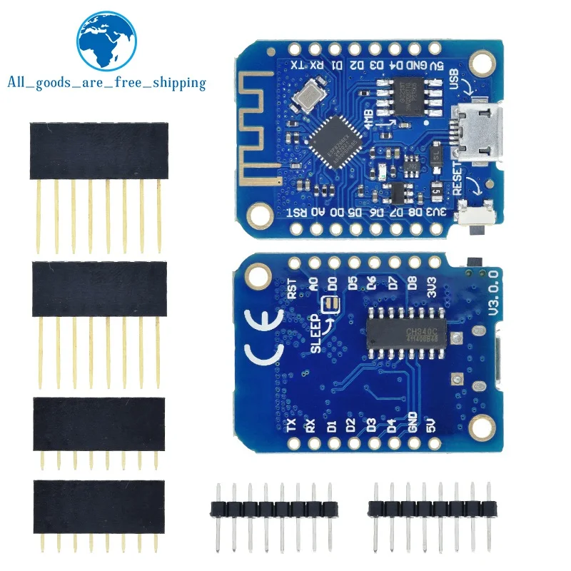 WeMos D1 Mini Pro V3.0 NodeMcu 4MB/16MB بايت Lua WIFI + لوحة تطوير إنترنت الأشياء على أساس ESP8266 CH340G Nodemcu V2 #5