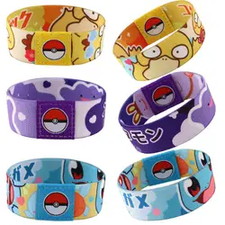 Cartoon Bracelets Demon Elf Gengar Hand Circle Wristlet Pikachu Bangle Sports Stretch Wristband Women Men Anime Accessories