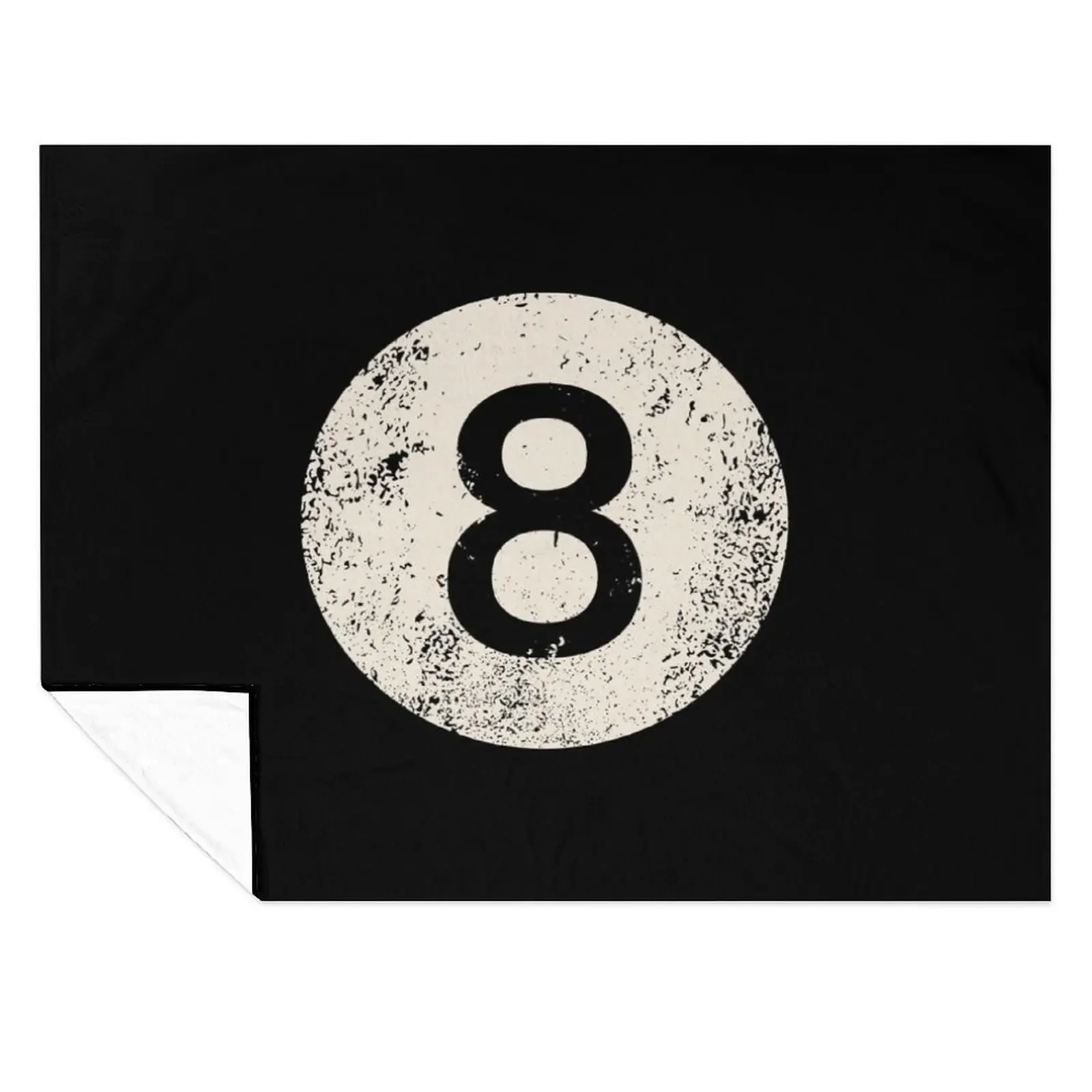 

Black pool billiard ball number 8 Pool 8 Ball vintage Throw Blanket Travel Polar Thins funny gift Blankets