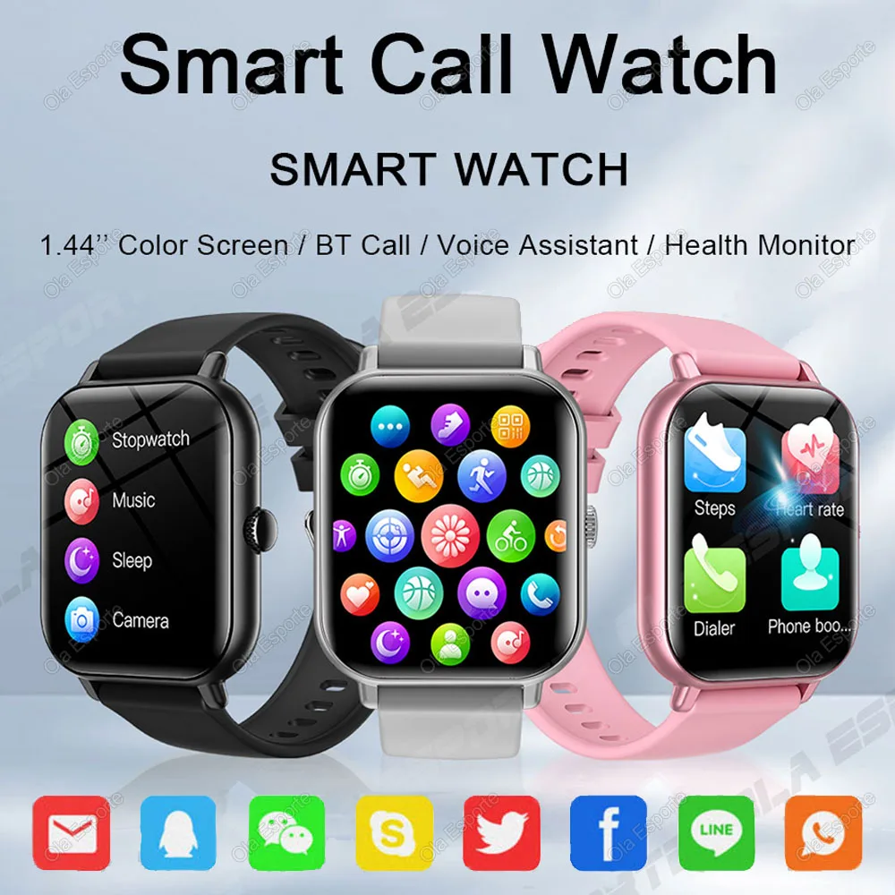 2024 NEW Women Smart Watch Men Android IOS Phone 1.44\