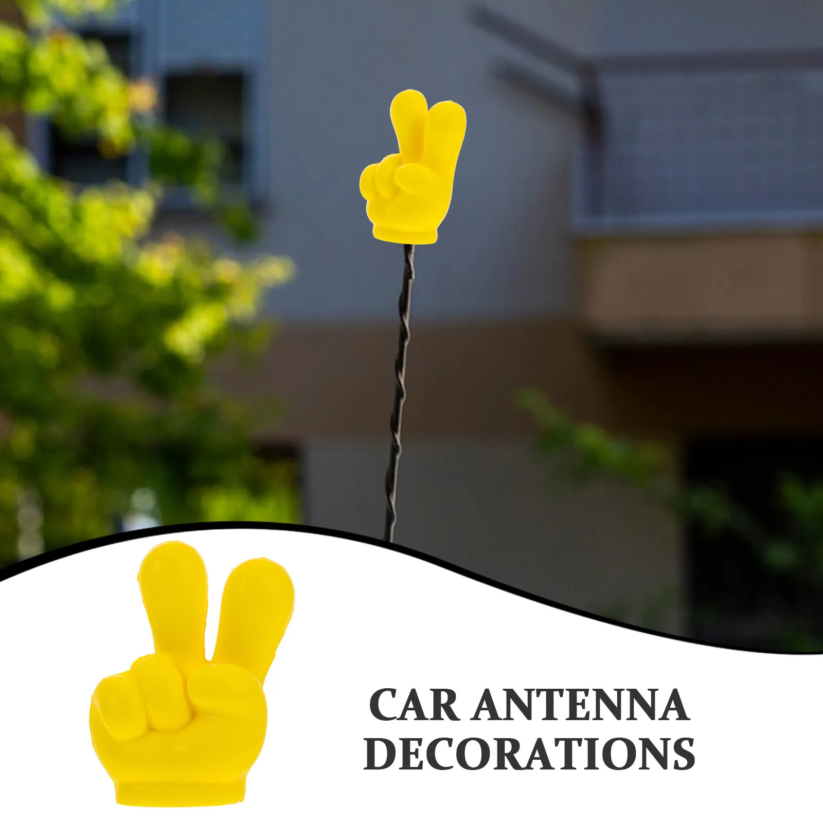 4Pcs Car Finger Antenna Ball Decorative Car Antenna Topper Funny Exterior Decoration for Sedan Suv Truck Parking Lot