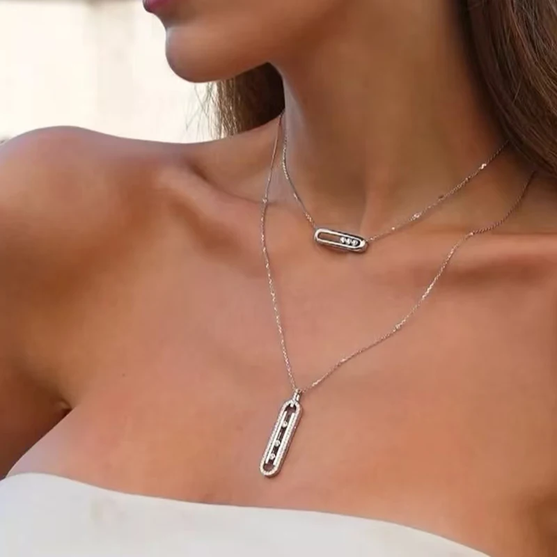

Women's Fashion High-end Jewelry S925 Silver Classic MOVE Necklace Original French Luxury Accessories Party Holiday Gift