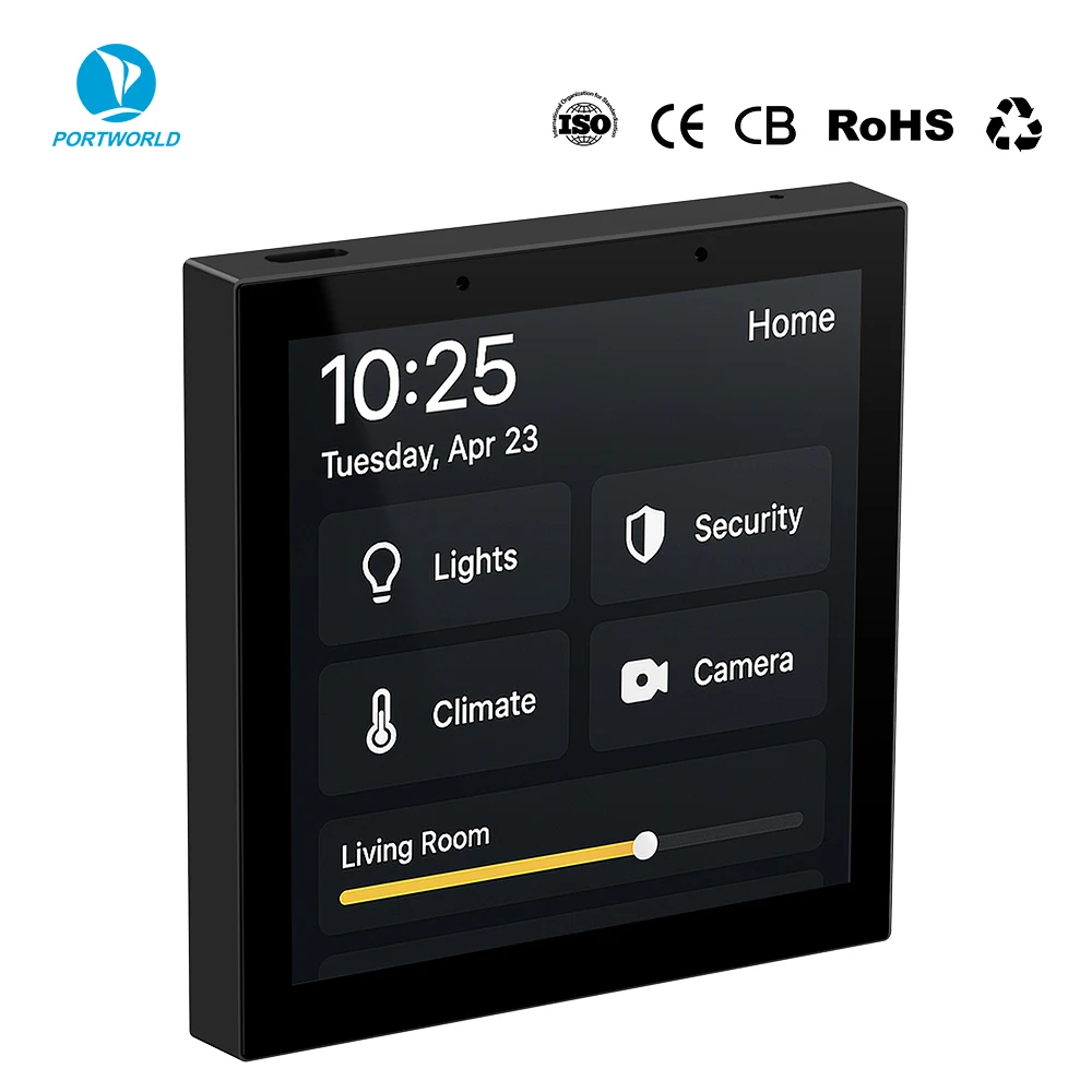 CE Approved 4'' In-wall HVAC Control Panel Smart Home Automation RK3566 Android Tablet with RS485 Wired Connection AC 110V-240V