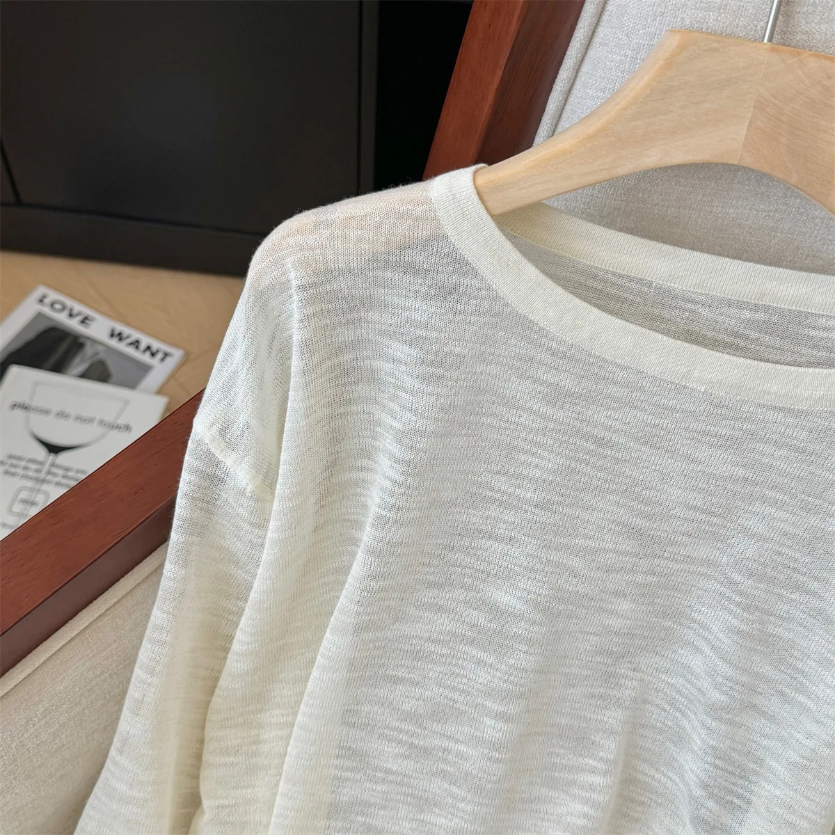 Damen Sexy Transparentes Crop-Top mit Kordelzug und Langen Ärmeln, Sonnenschutz-Überwurf, Trendige Casual Bluse in Petite-Größen – Detail 14
