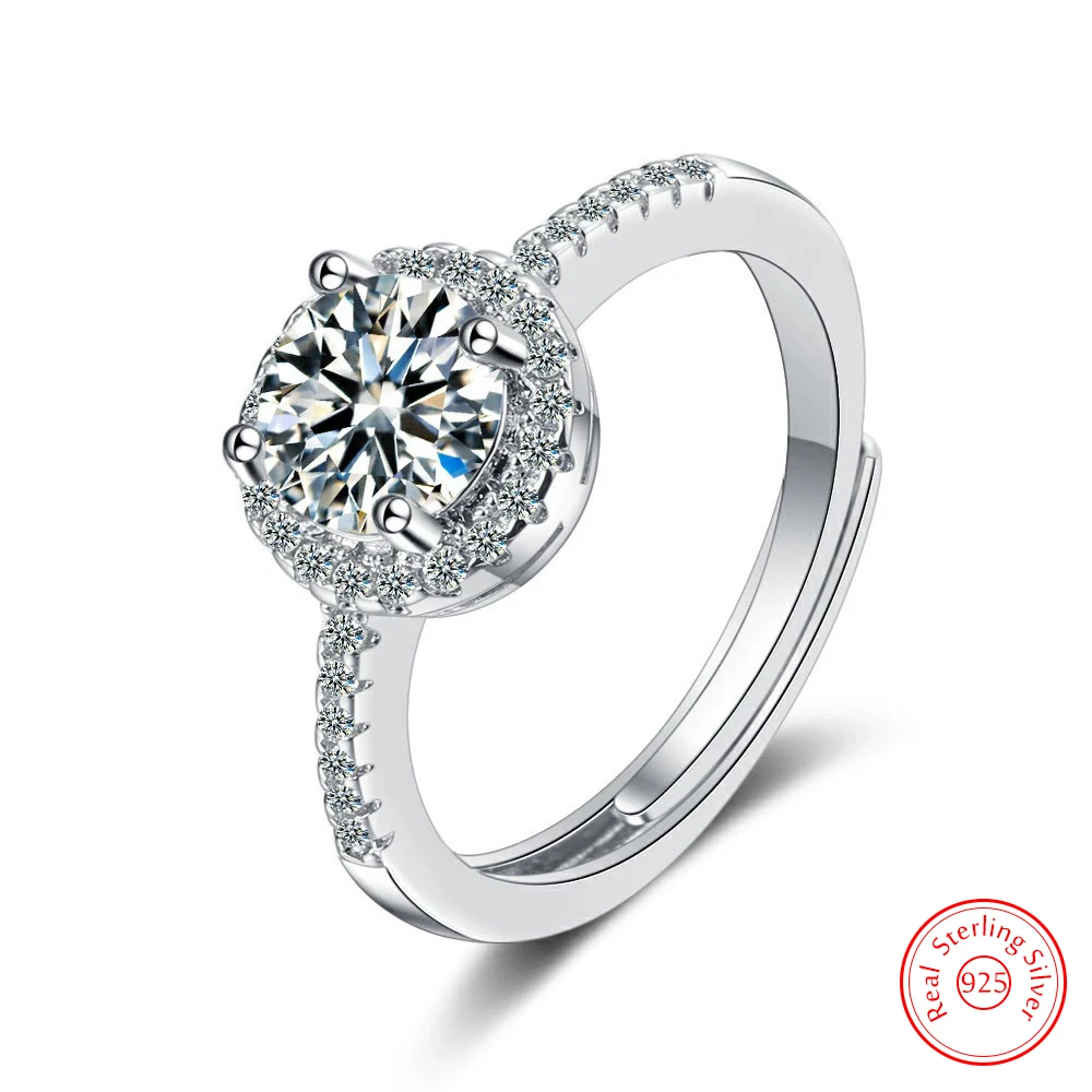 

New Quality Lady's 925 Sterling Silver Jewelry Crystal Zircon Ring Fashion FQL25112