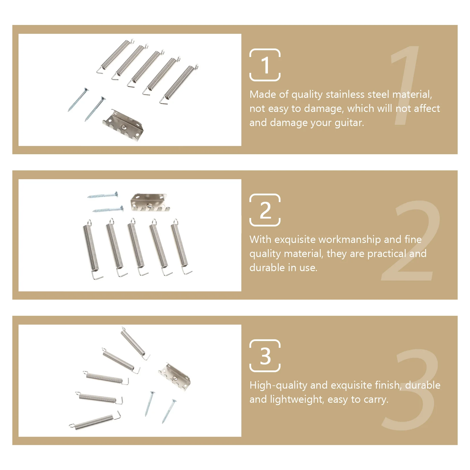 

Electric Guitar Accessories Lightweight Springs for Electrical Screw Group Tremolo Replacement Parts Claw Stainless Steel