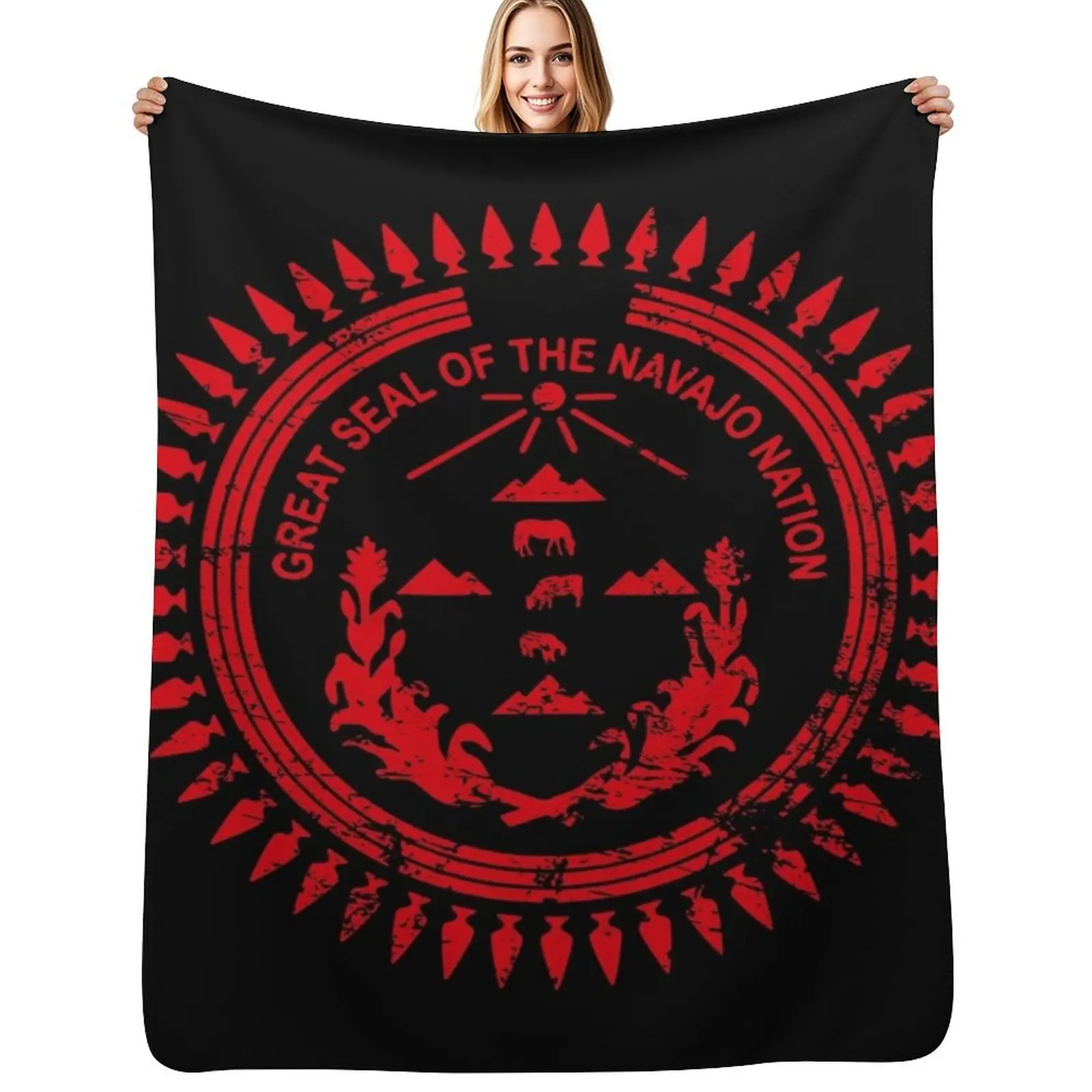 

Navajo Nation Throw Blanket Compact Warm Blanket for Car Road Trip
