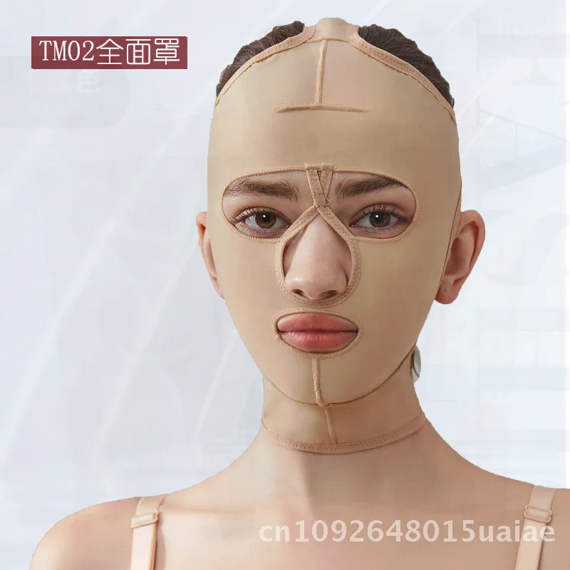Masque facial complet, bandage pour sculpture de fil d'aspiration faciale, plis nasolabiens, soulever et serrer le double menton, ensemble mandibulaire