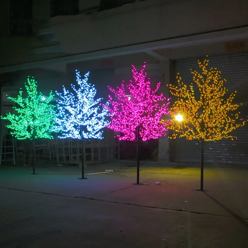 1.8m Height Led Artificial Cherry Blossom Tree Light Christmas Light 864pcled Bulbs 110 220vac Rainproof Fairy Garden Christmas