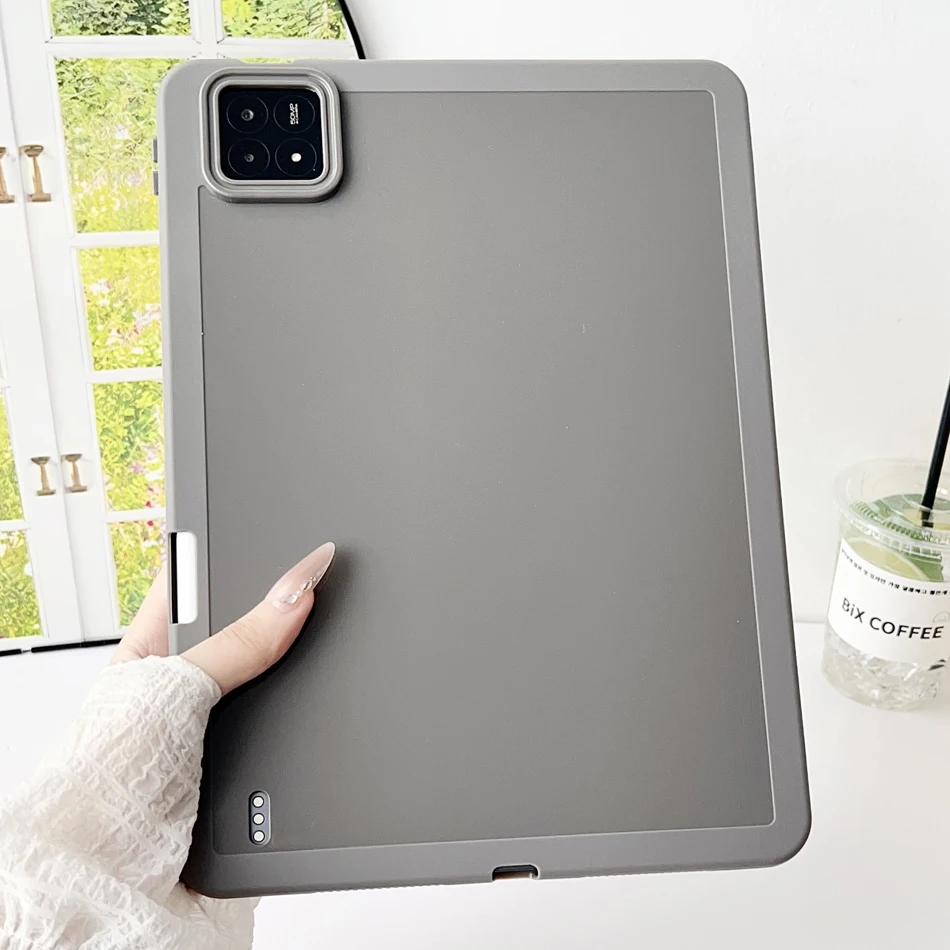 For Xiaomi MI Pad Case 8 7 6 5 6s Pro 12.4 Redmi SE 11 inch Table Cases With Pencil Slot Holder Thick Soft Silicone Cover