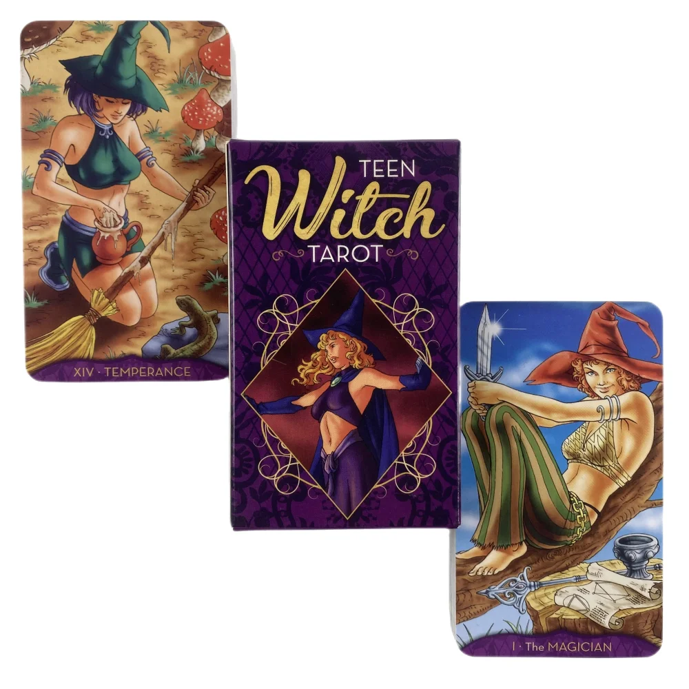 Teen Witch Tarot Cards A 78 Deck Oracle English Visions Divination Edition Borad Playing Games