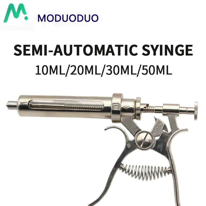 10ml 20 ml 30ml 50ml Metal Veterinary Vaccine Injector Gun Auto Syringe Poultry Injection Automatic Syringes