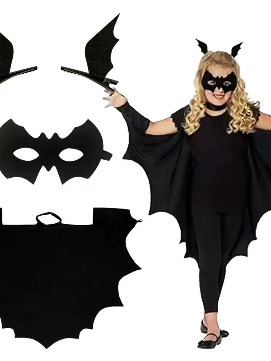 New loween Cosplay Bat Sve Robe Children's Costume Performance Outfit Bestseller Polyester Spring 2023 No Brand