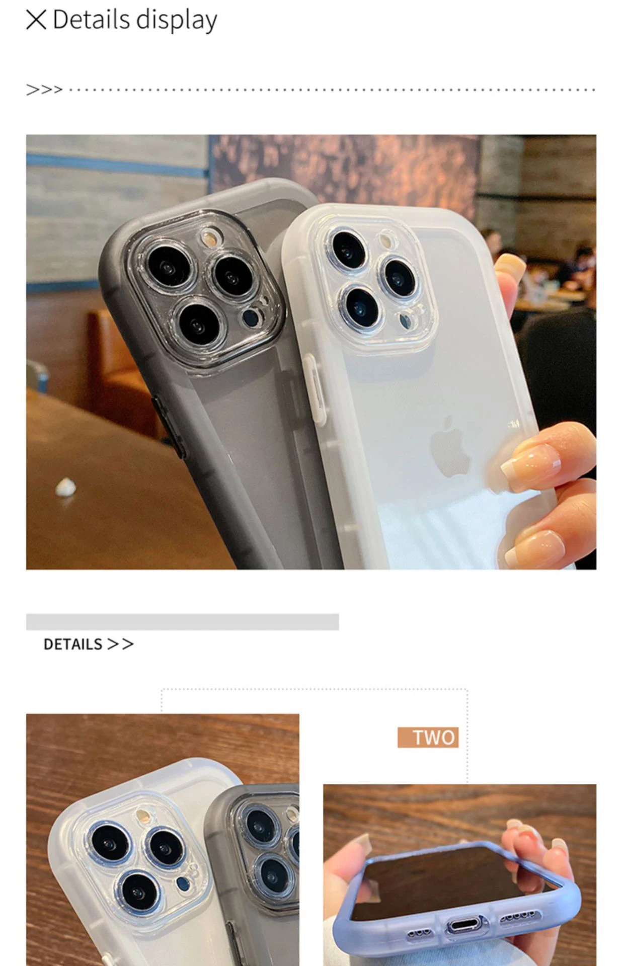 Weiche Hülle für iPhone 16 15 14 13 12 11 Pro Max Hüllen Klare, dicke, stoßfeste Abdeckung für iPhone 16 15 14 13 12 11 Handyhülle – Detail 3