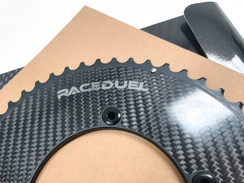 RACEDUEL 110BCD Carbon Crankset 11/12 Speed Double Chainring for Shimano R7000 R8000 R9100 R9200 50-34T/52-36T/53-39T/54-40T