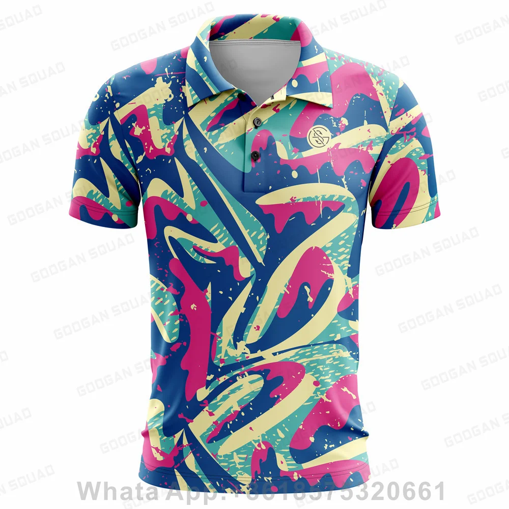 Men Golf Shirt Summer Quick Dry T-shirt Sports Jersey Golf Apparel Short Sleeve Tops Breathable Polo Shirts For Men Golf Wear