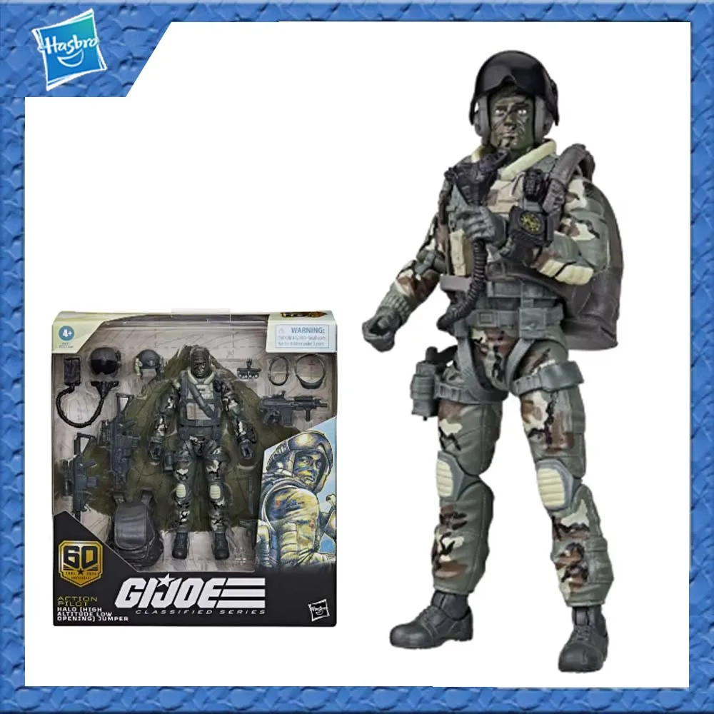 Original Hasbro Gi Joe Classified Series 60Th Anniversary Action Halo Jumper Action Figure Model Toy Gift Hobby Collection