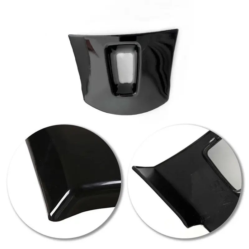 For VW Golf 6 Mk6 Passat B7 CC EOS Tiguan Jetta Touran Sharan Caddy Car Interior Steering Wheel Panel Cover Trim Bright Black