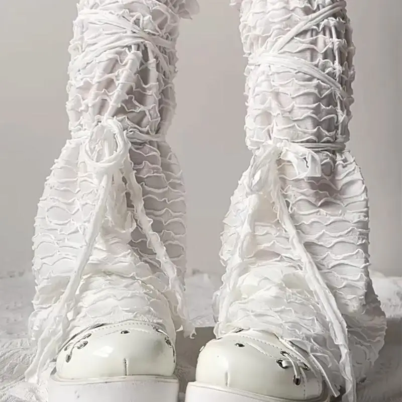 

Leg Warmers for Women Ballet Leg Warmers Summer Mesh Long Leg Socks Sweet Bows Lace Up Leg Covers Streetwear