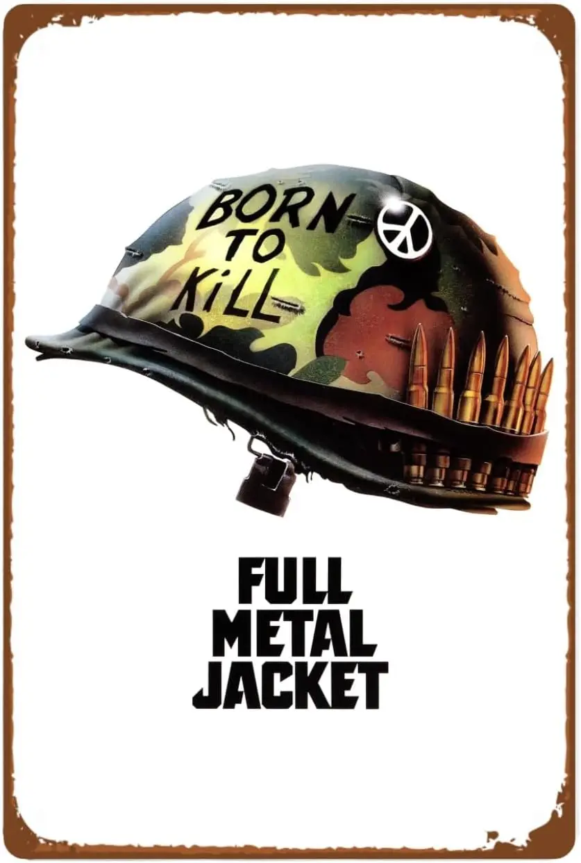 Full Metal Movies Art Deco Metal Wall Tin Sign Bound By Movies Man Cave Decor Retro Gift Vintage Decorations Action sign si sign