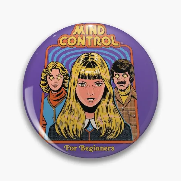 Mind Control For Beginners  Soft Button Pin Lapel Pin Lover Brooch Metal Collar Fashion Cute Funny Cartoon Creative Women Hat