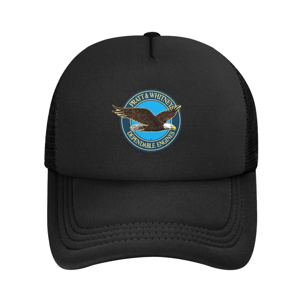 Pratt and Whitney Logo Dependable Engines Mesh Baseball Caps Snapback Baseball Hats Casquette Outdoor For Men's And Women's